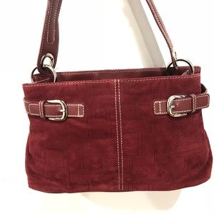 Vintage red suede Tommy Hilfiger purse